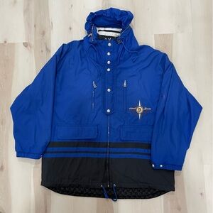 Vintage 90's Willy Bogner Men's SZ 40/L Iceland Glaciers Blue/Black Jacket/Coat